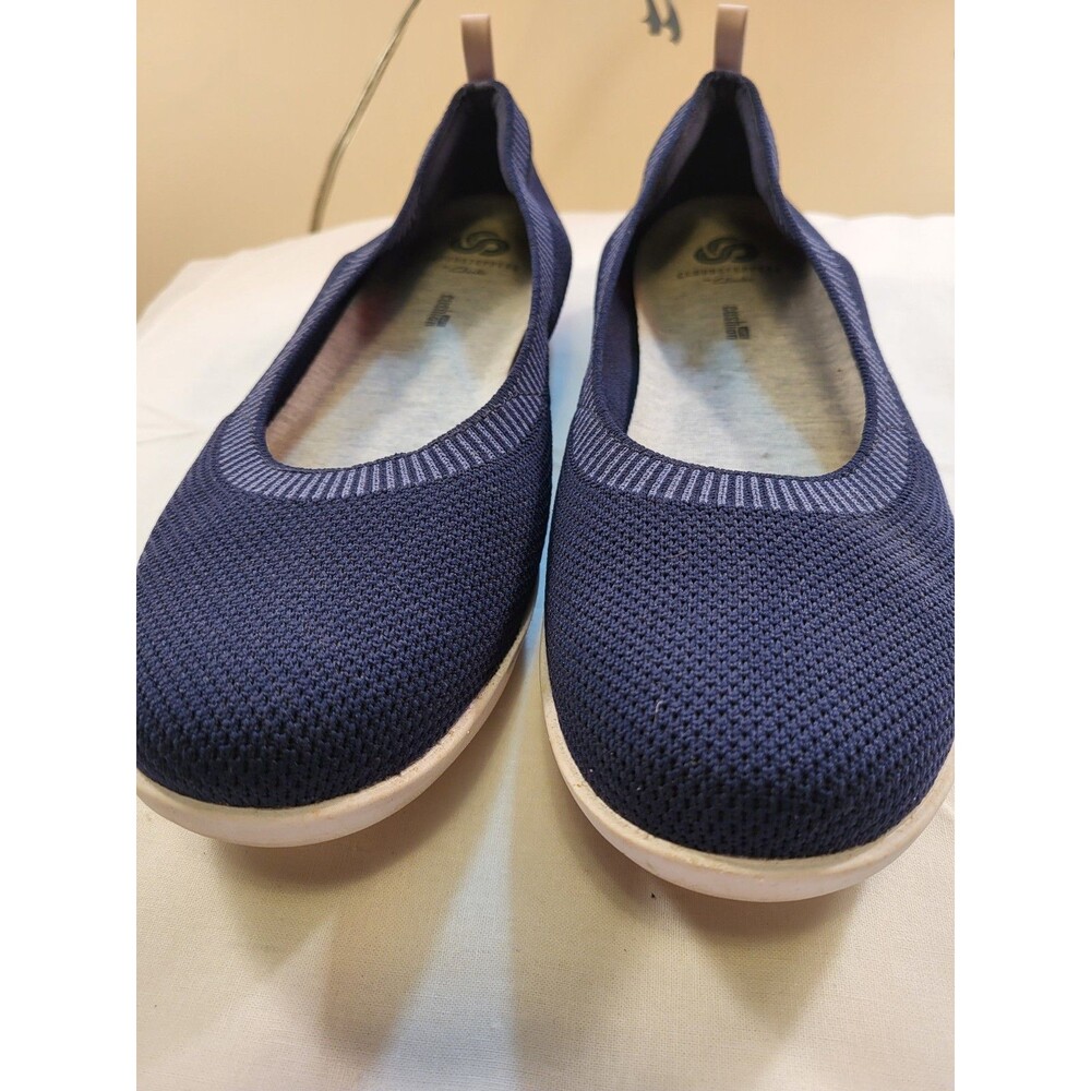 Clarks Cloudsteppers Women's Slip On Shoes, 9.5, Dark Blue Exc. Condition